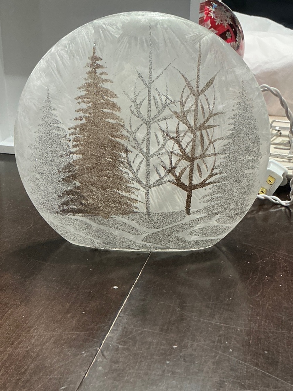 Glass Winter Trees LED Holiday Accent - with Lights